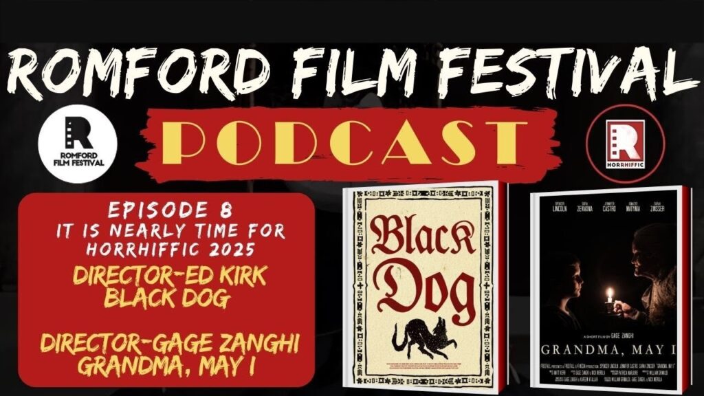Road to HorRHIFFic 2025 with Ed Kirk & Gage Zanghi black dog banner